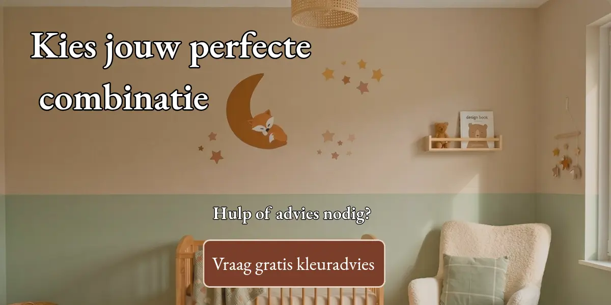Bosdieren babykamer behangsticker kleuren inspiratie.